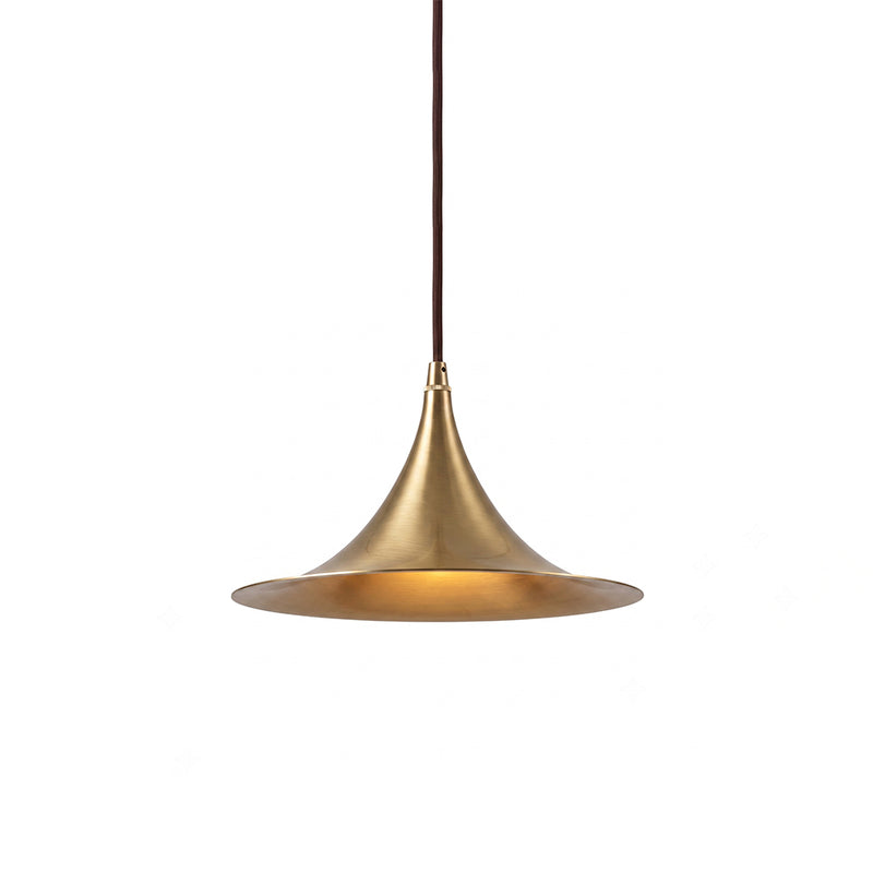 Astrid Flared Brass Pendant Lamp