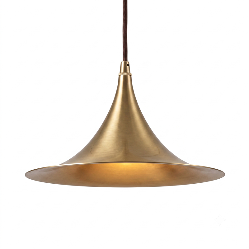 Astrid Flared Brass Pendant Lamp