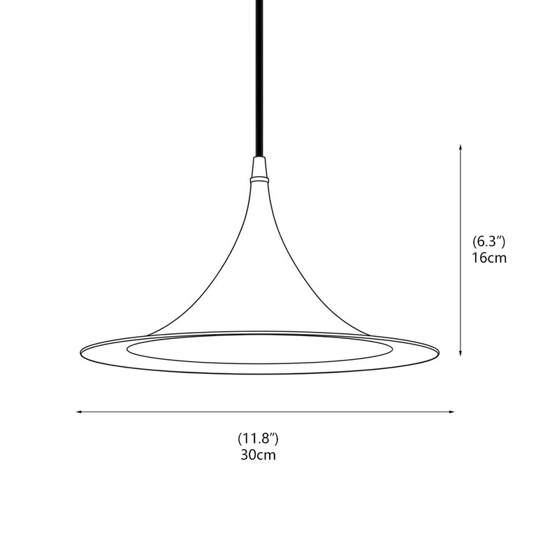 Astrid Flared Brass Pendant Lamp