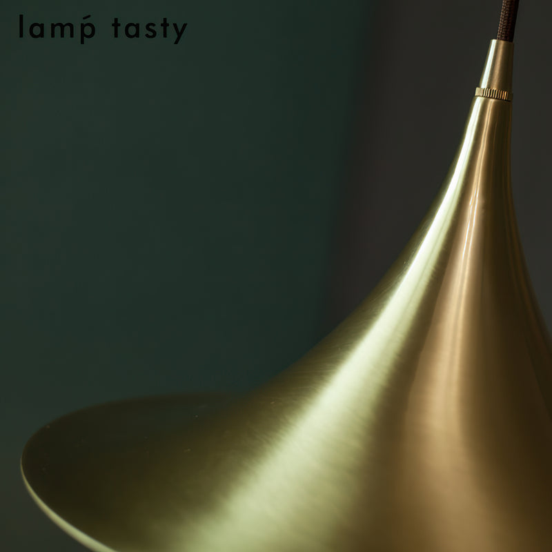 Astrid Flared Brass Pendant Lamp