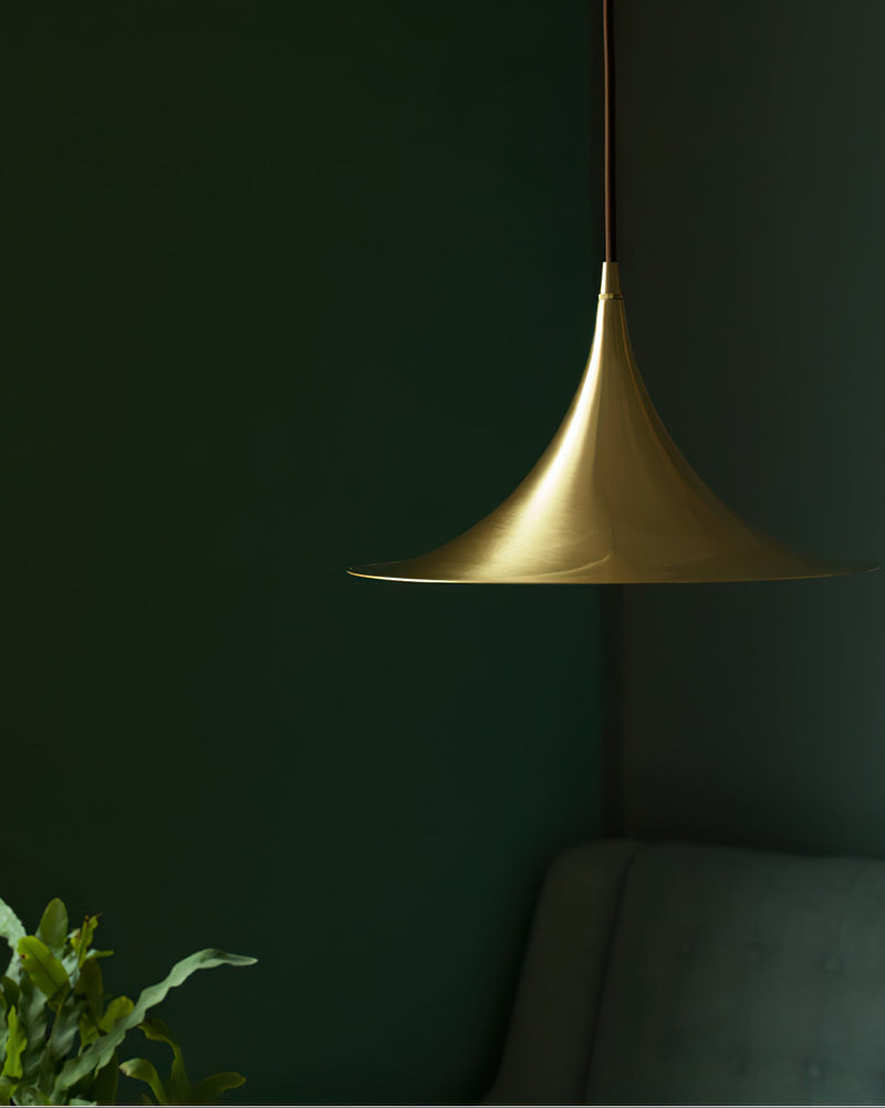 Astrid Flared Brass Pendant Lamp