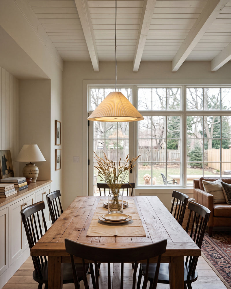 Astrid Pleated Conical Pendant Lamp – detail 8