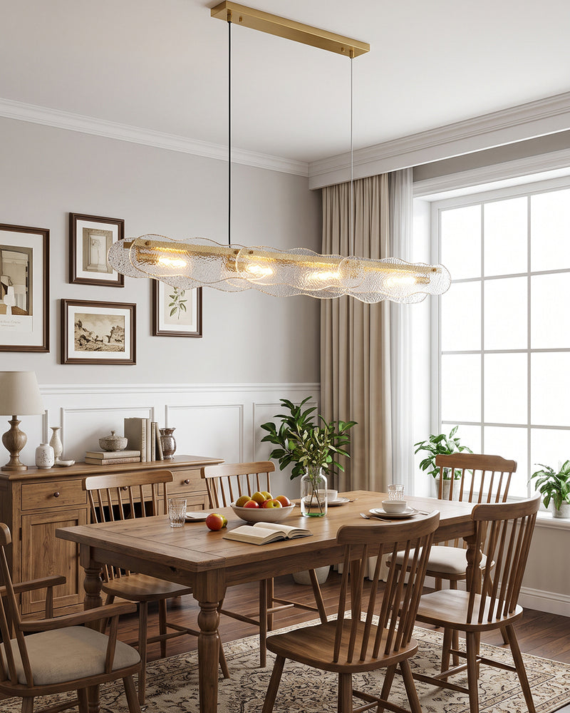 Auden Glass Linear Chandelier – detail 8