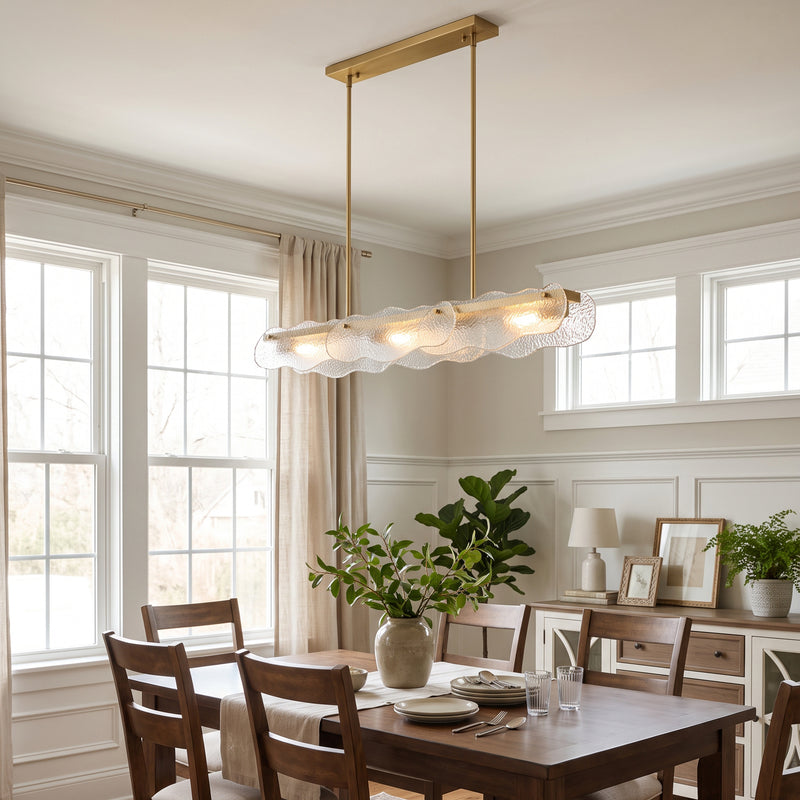 Auden Glass Linear Chandelier – detail 3