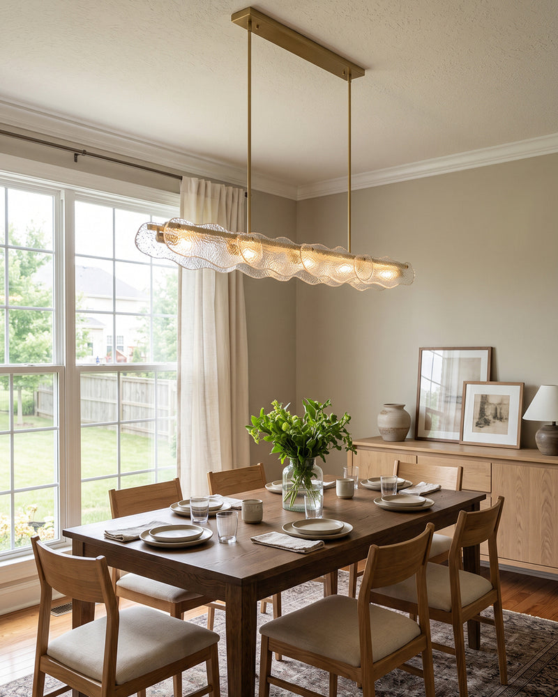 Auden Glass Linear Chandelier – detail 9