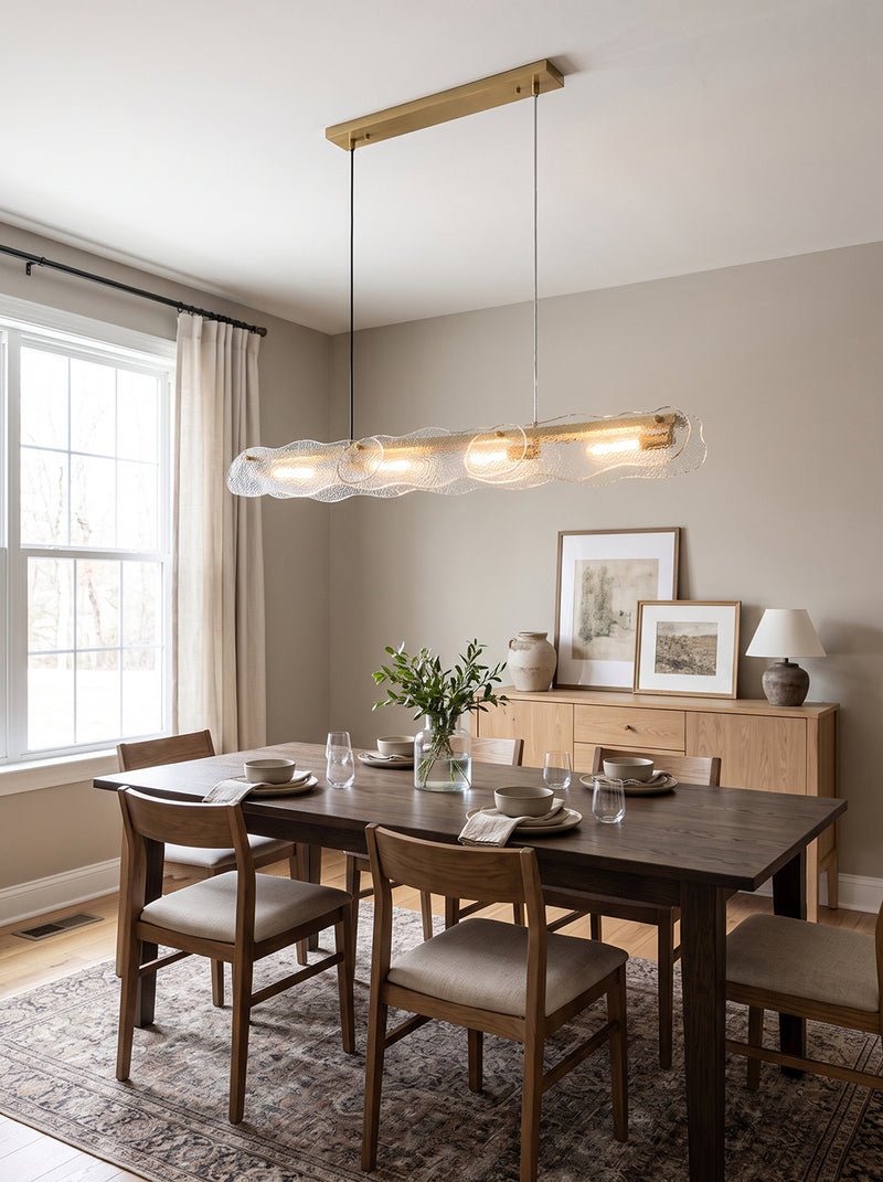 Auden Glass Linear Chandelier – detail 10