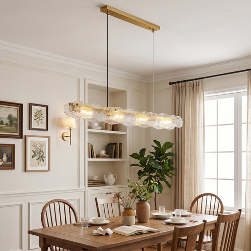 Auden Glass Linear Chandelier – detail 2
