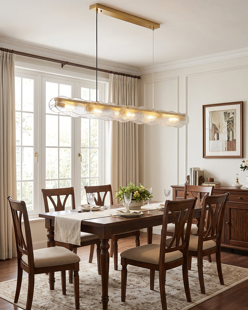 Auden Glass Linear Chandelier – detail 5