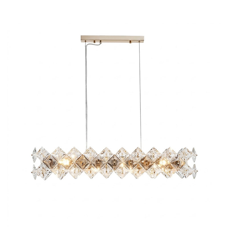 Aurelia Crystal Halo Linear Chandelier