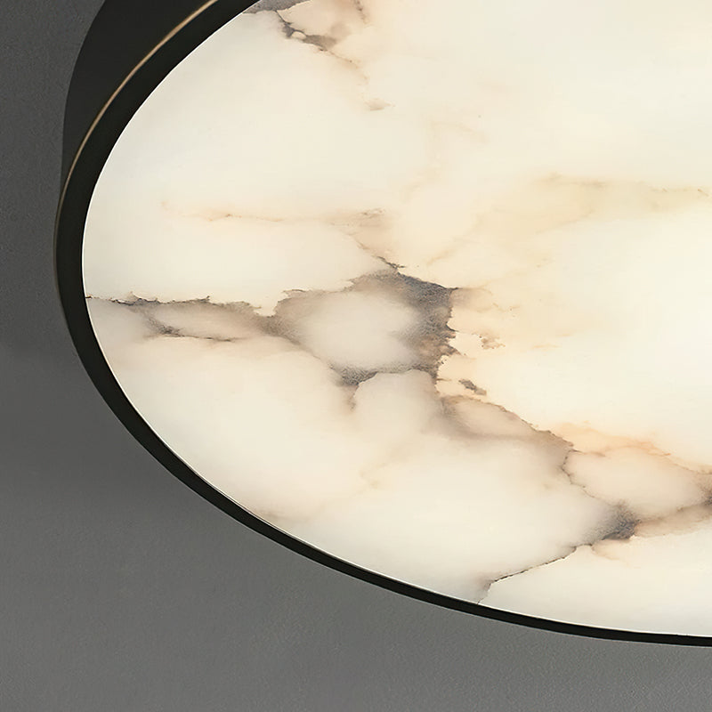 Aureon Alabaster Round Flush Mount