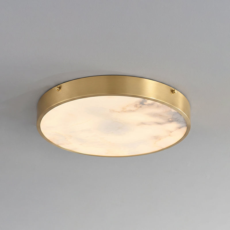 Aureon Alabaster Round Flush Mount