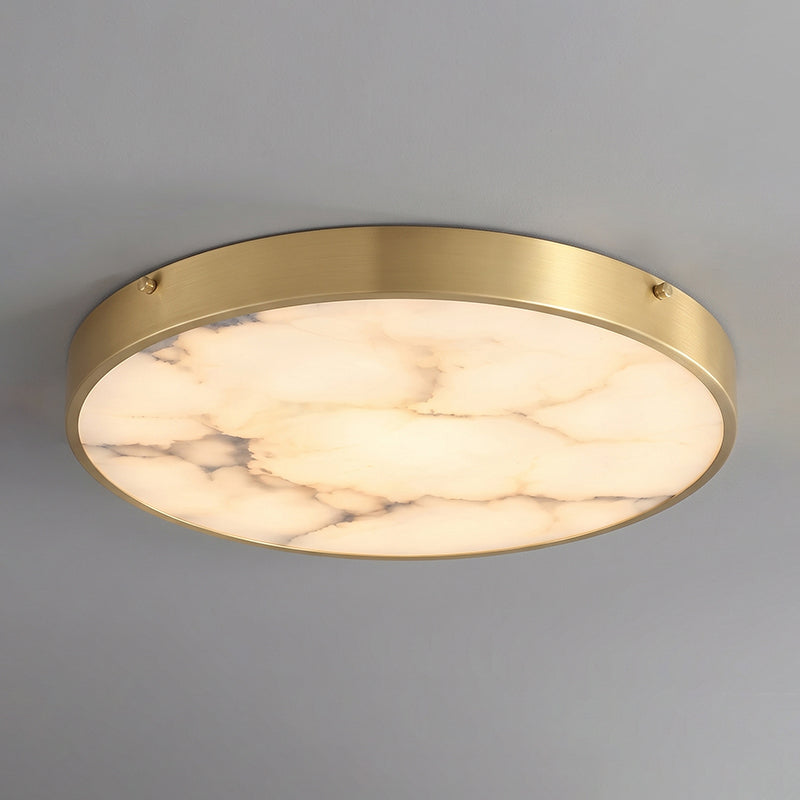 Aureon Alabaster Round Flush Mount