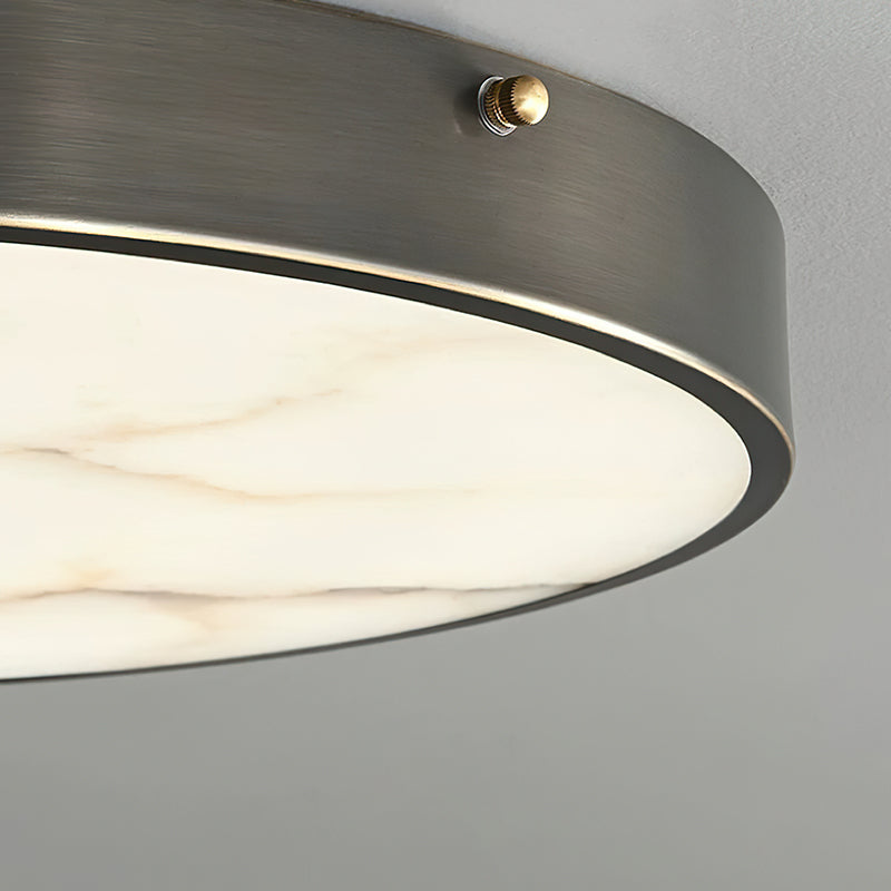 Aureon Alabaster Round Flush Mount