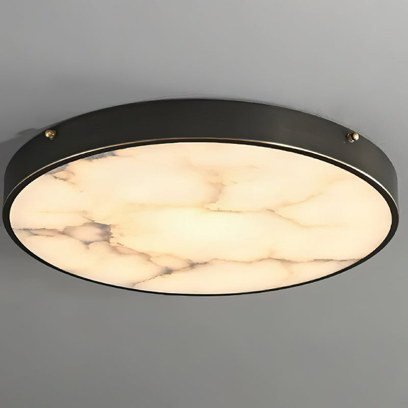 Aureon Alabaster Round Flush Mount