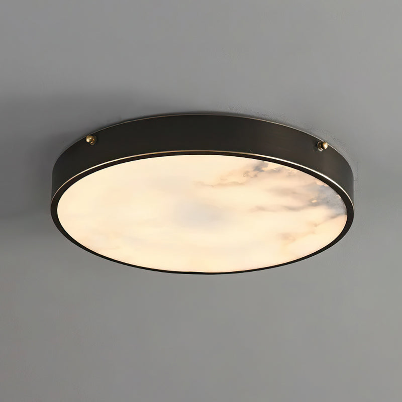 Aureon Alabaster Round Flush Mount