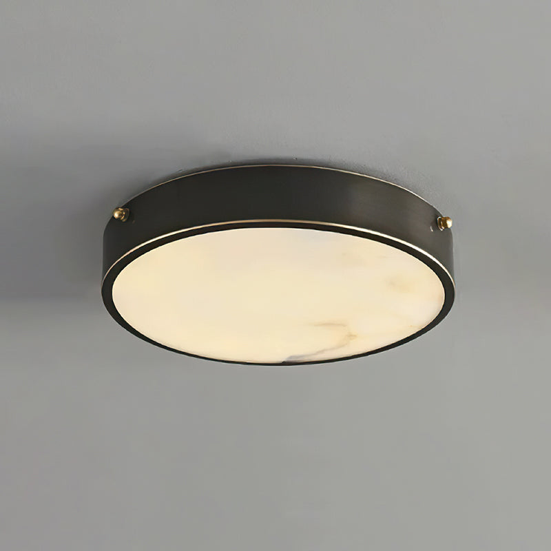 Aureon Alabaster Round Flush Mount