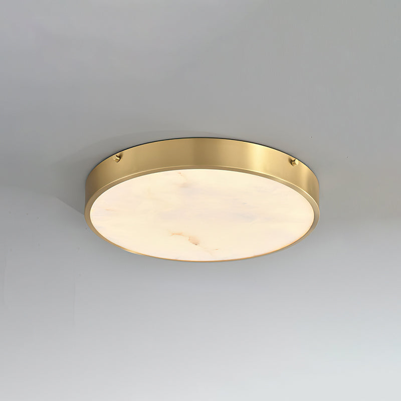 Aureon Alabaster Round Flush Mount