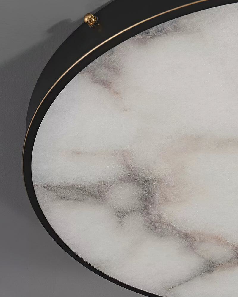 Aureon Alabaster Round Flush Mount
