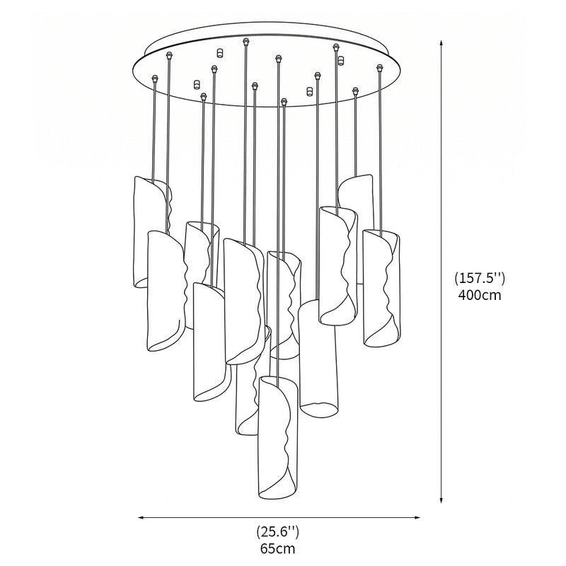 Avalanche Cascade Chandelier