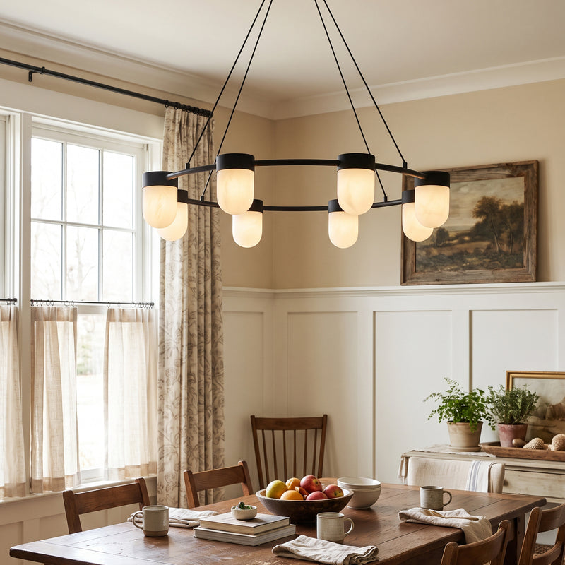 Ezra Organische Glazen Hanglamp