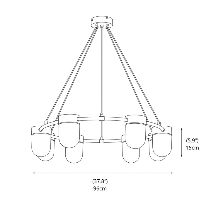 Ezra Organische Glazen Hanglamp