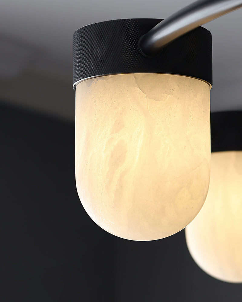Lampada a sospensione Ezra in vetro organico