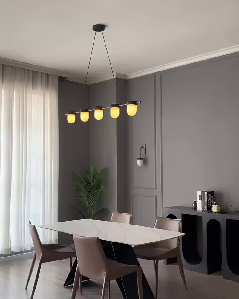 Lampada a sospensione Ezra in vetro organico