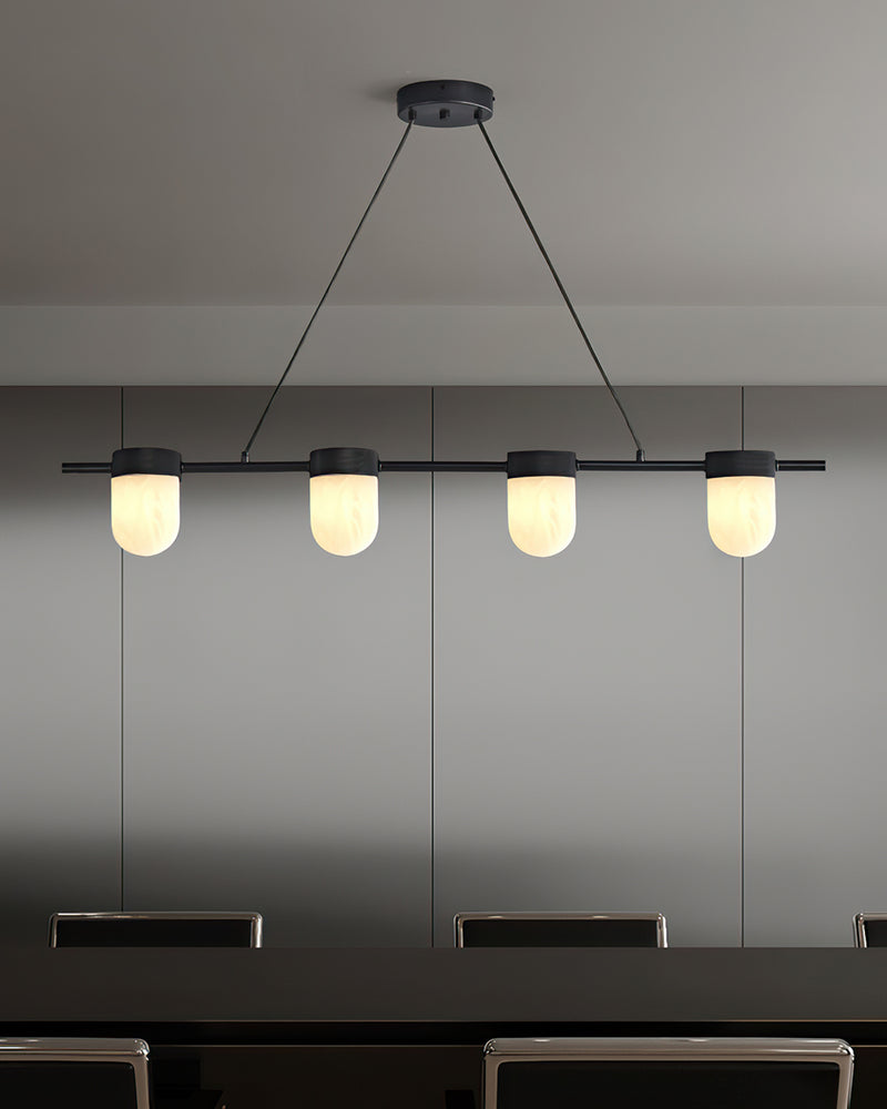 Lampada a sospensione Ezra in vetro organico