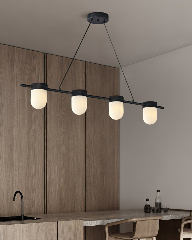 Lampada a sospensione Ezra in vetro organico