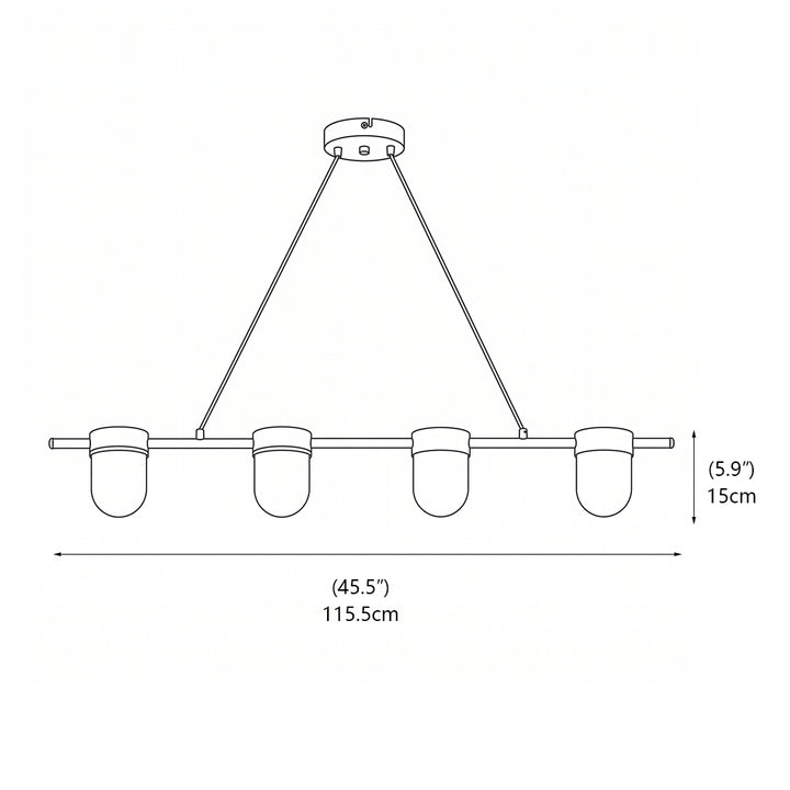 Lampada a sospensione Ezra in vetro organico
