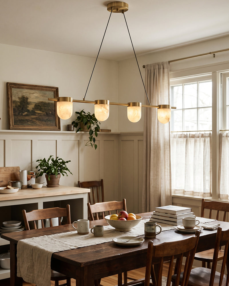 Lampada a sospensione Ezra in vetro organico