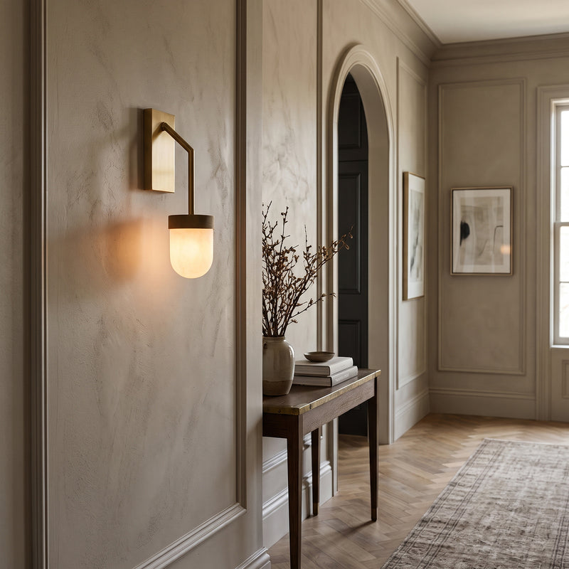 Barrett Capsule Alabaster Wall Sconce