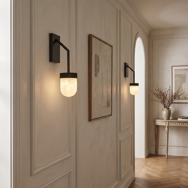 Barrett Capsule Alabaster Wall Sconce
