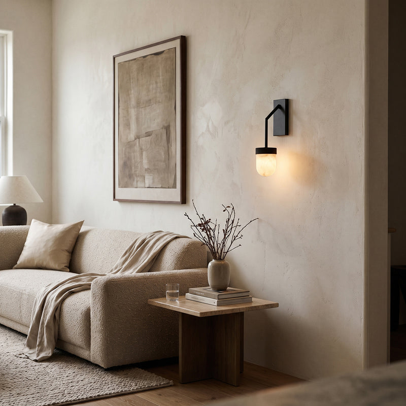 Barrett Capsule Alabaster Wall Sconce