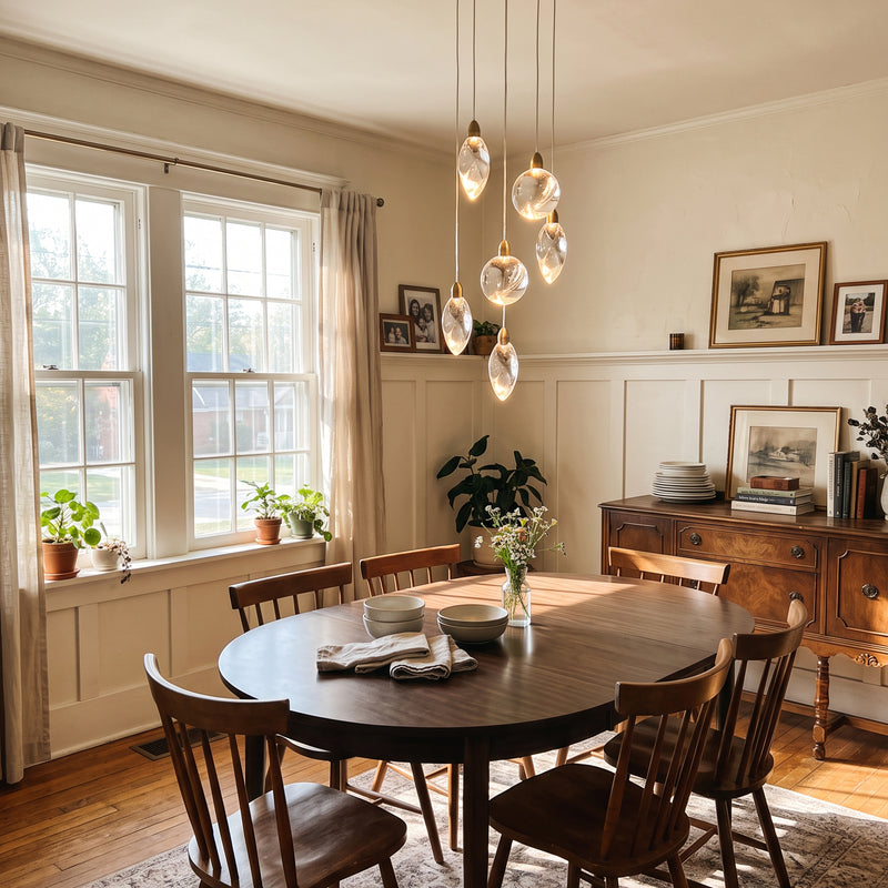 Ezra Organische Glazen Hanglamp