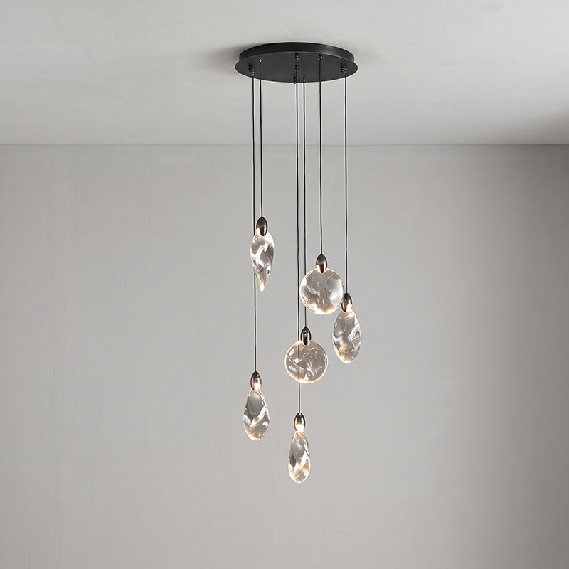 Ezra Organische Glazen Hanglamp