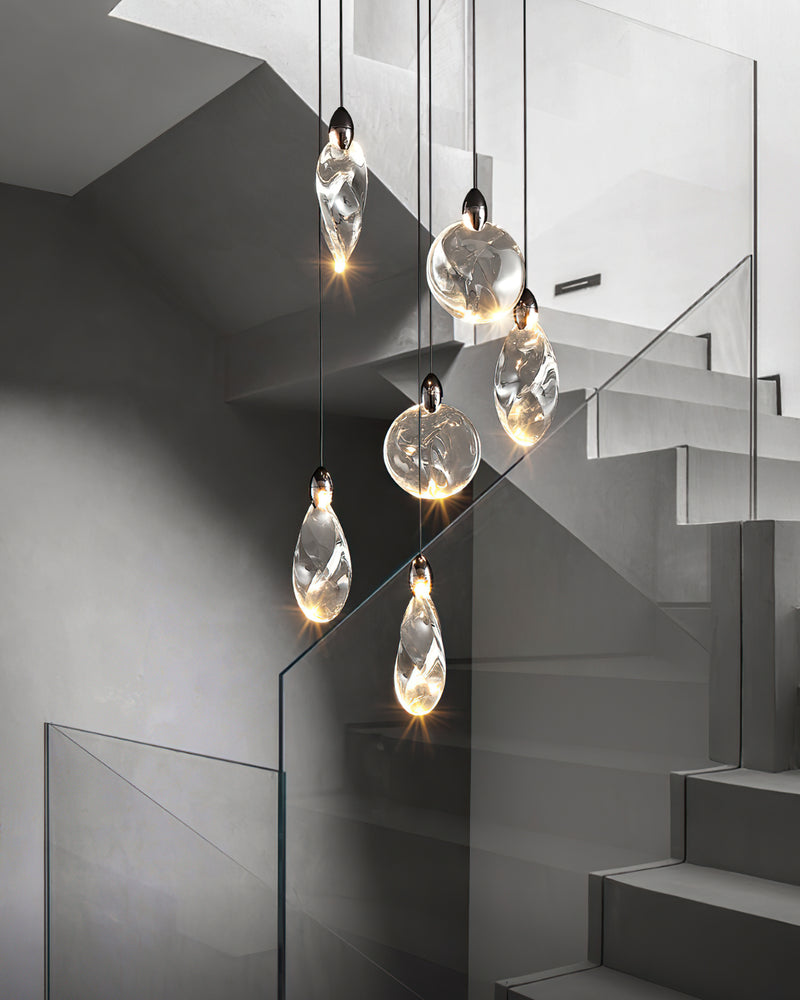Ezra Organische Glazen Hanglamp