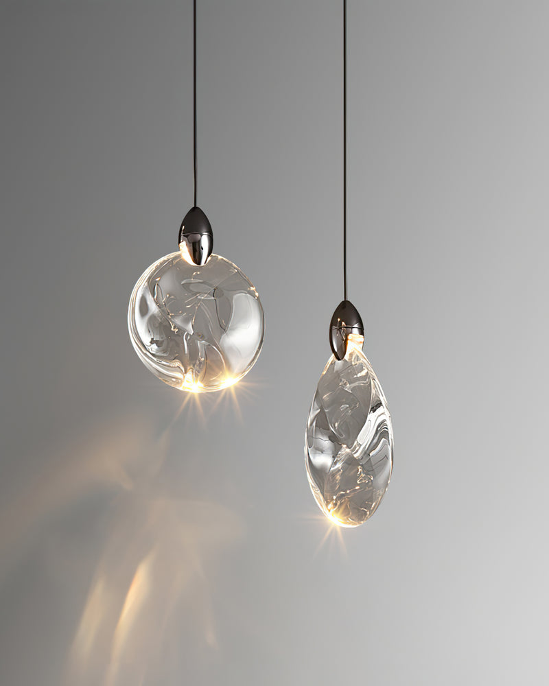 Ezra Organische Glazen Hanglamp