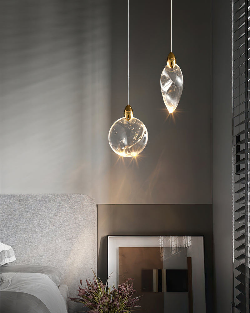 Ezra Organische Glazen Hanglamp