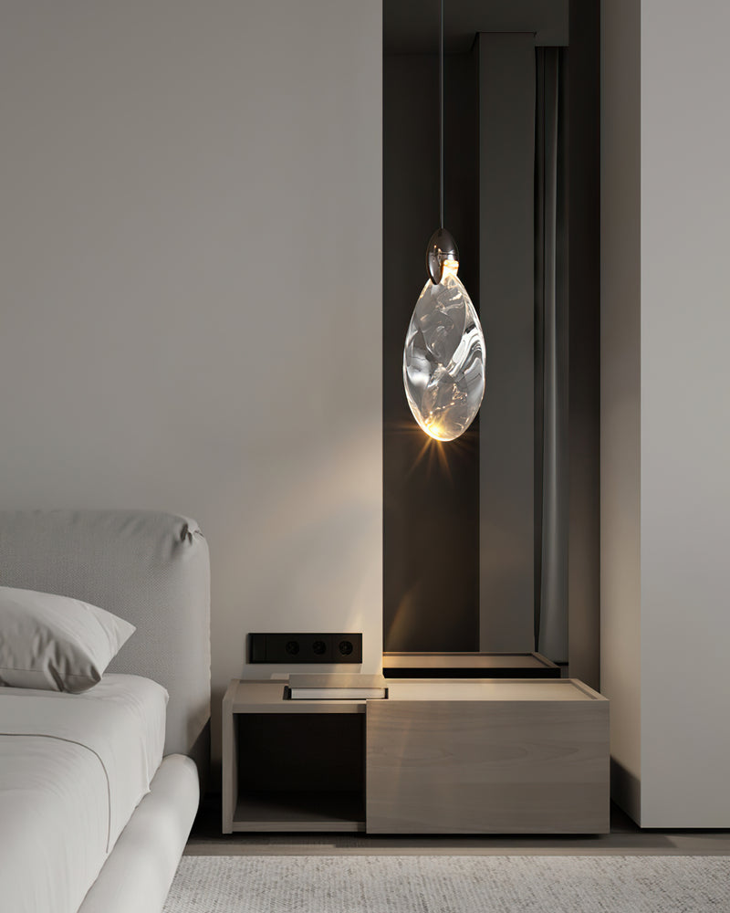 Ezra Organische Glazen Hanglamp