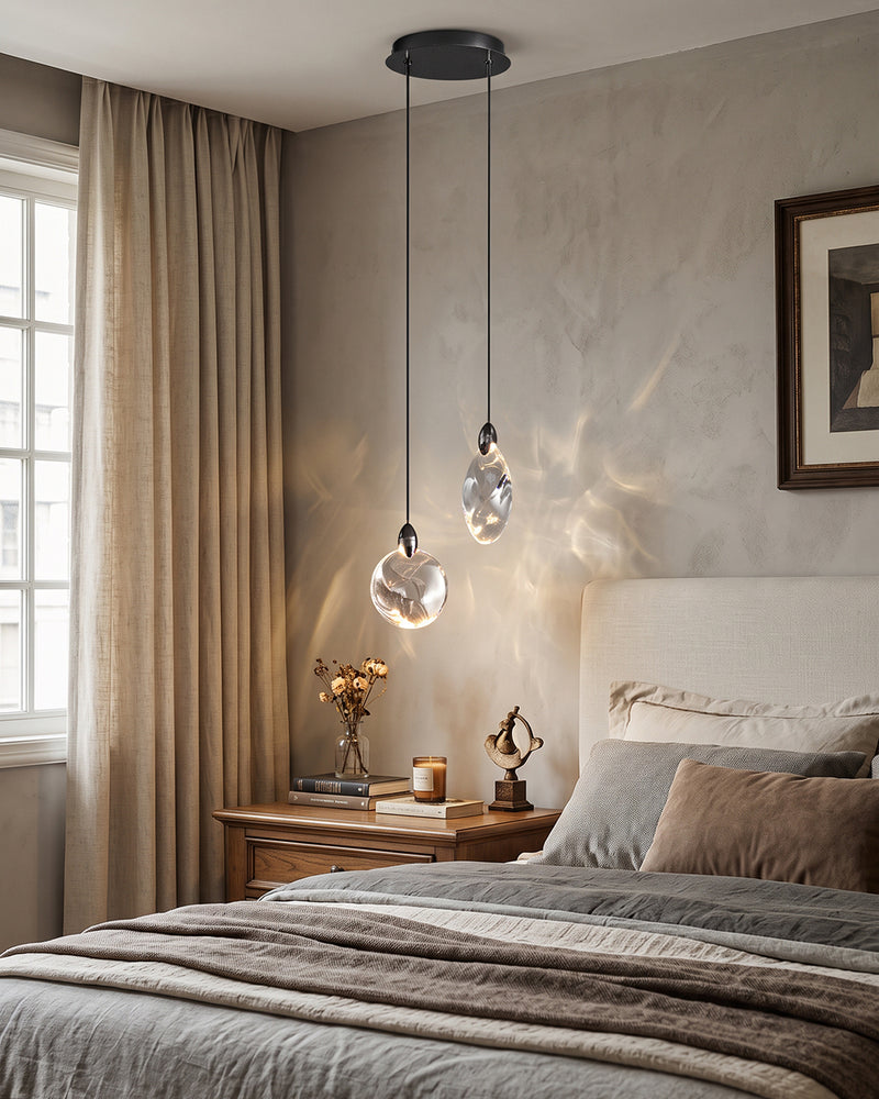 Ezra Organische Glazen Hanglamp