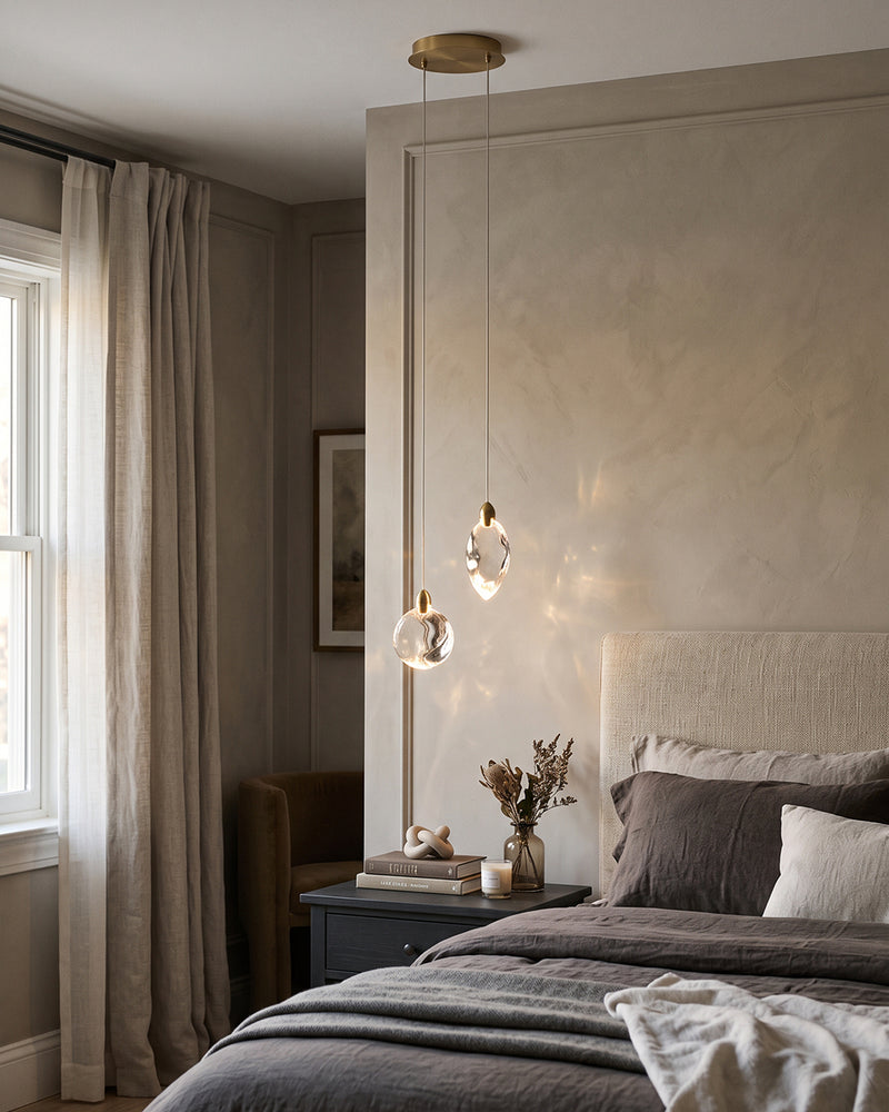 Ezra Organische Glazen Hanglamp