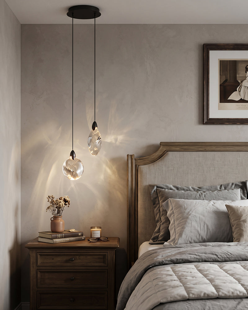 Ezra Organische Glazen Hanglamp