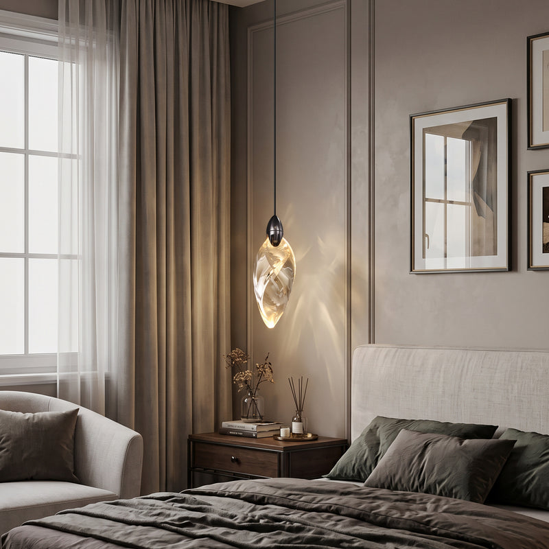 Ezra Organische Glazen Hanglamp