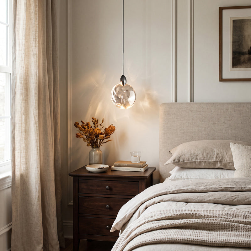 Ezra Organische Glazen Hanglamp