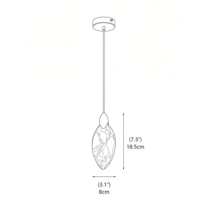 Ezra Organische Glazen Hanglamp