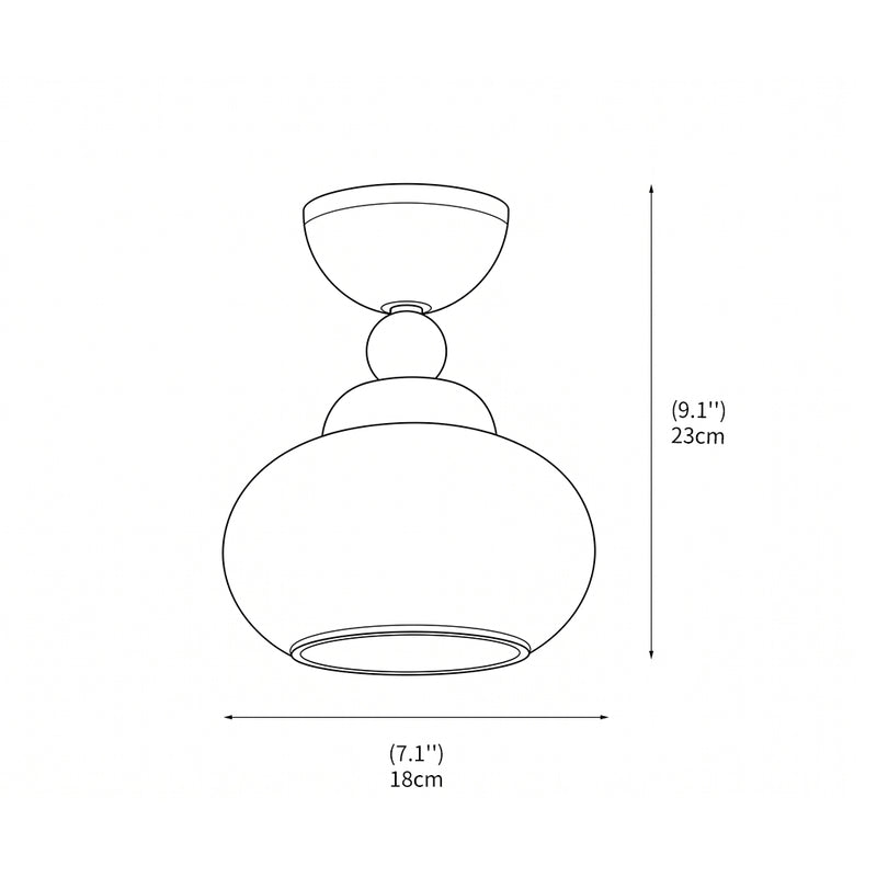 Bauhaus Opal Ceiling Mount