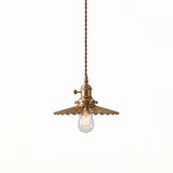 Beatrix Pleated Brass Pendant Lamp