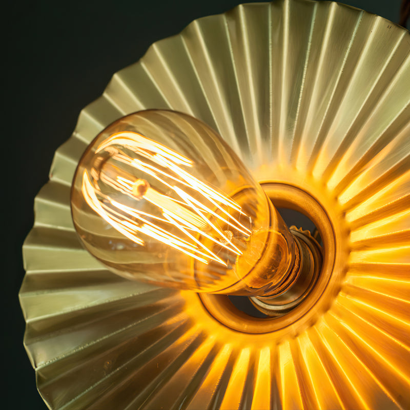 Beatrix Pleated Brass Pendant Lamp