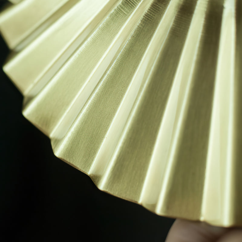 Beatrix Pleated Brass Pendant Lamp